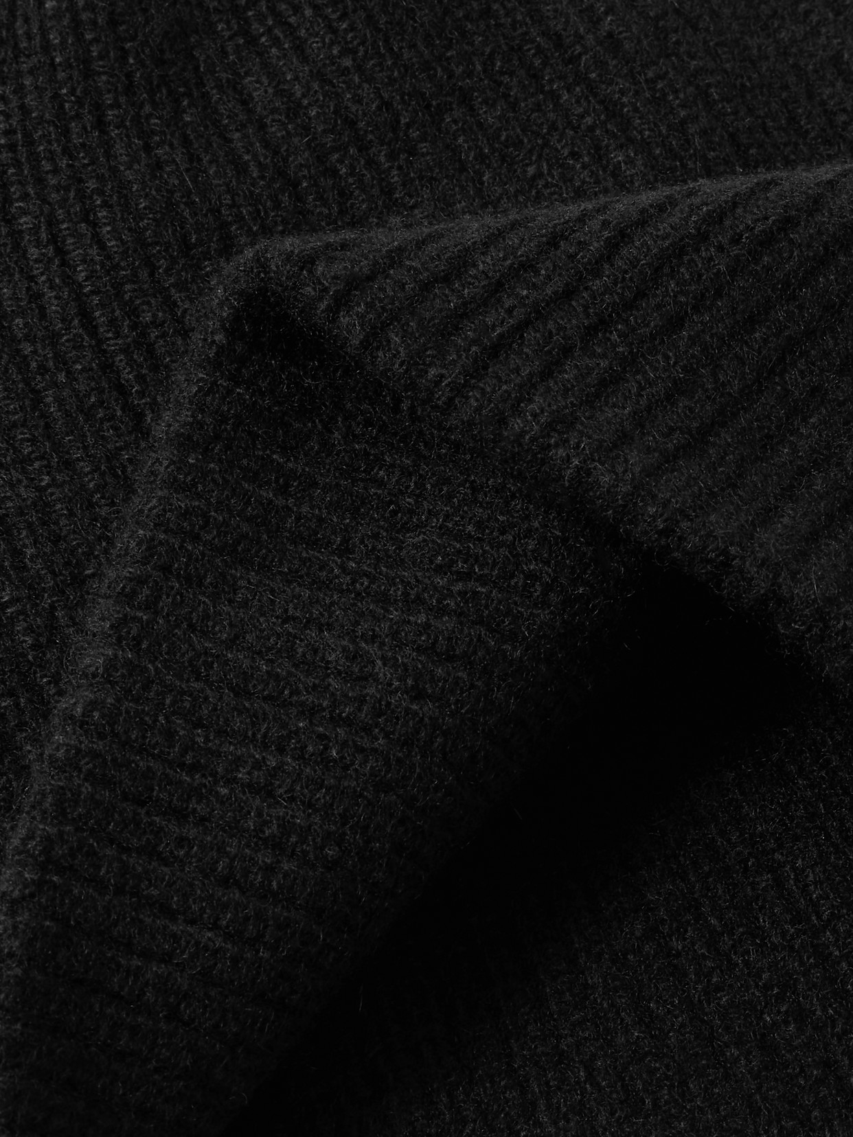 The Elder Statesman Watchman Ribbed Cashmere Beanie In Black