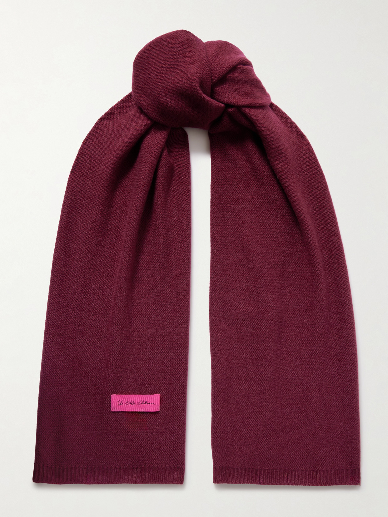 The Elder Statesman - Cashmere Scarf - Burgundy