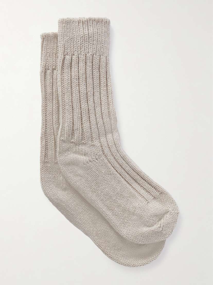 The Elder Statesman Yosemite Ribbed Cashmere Socks