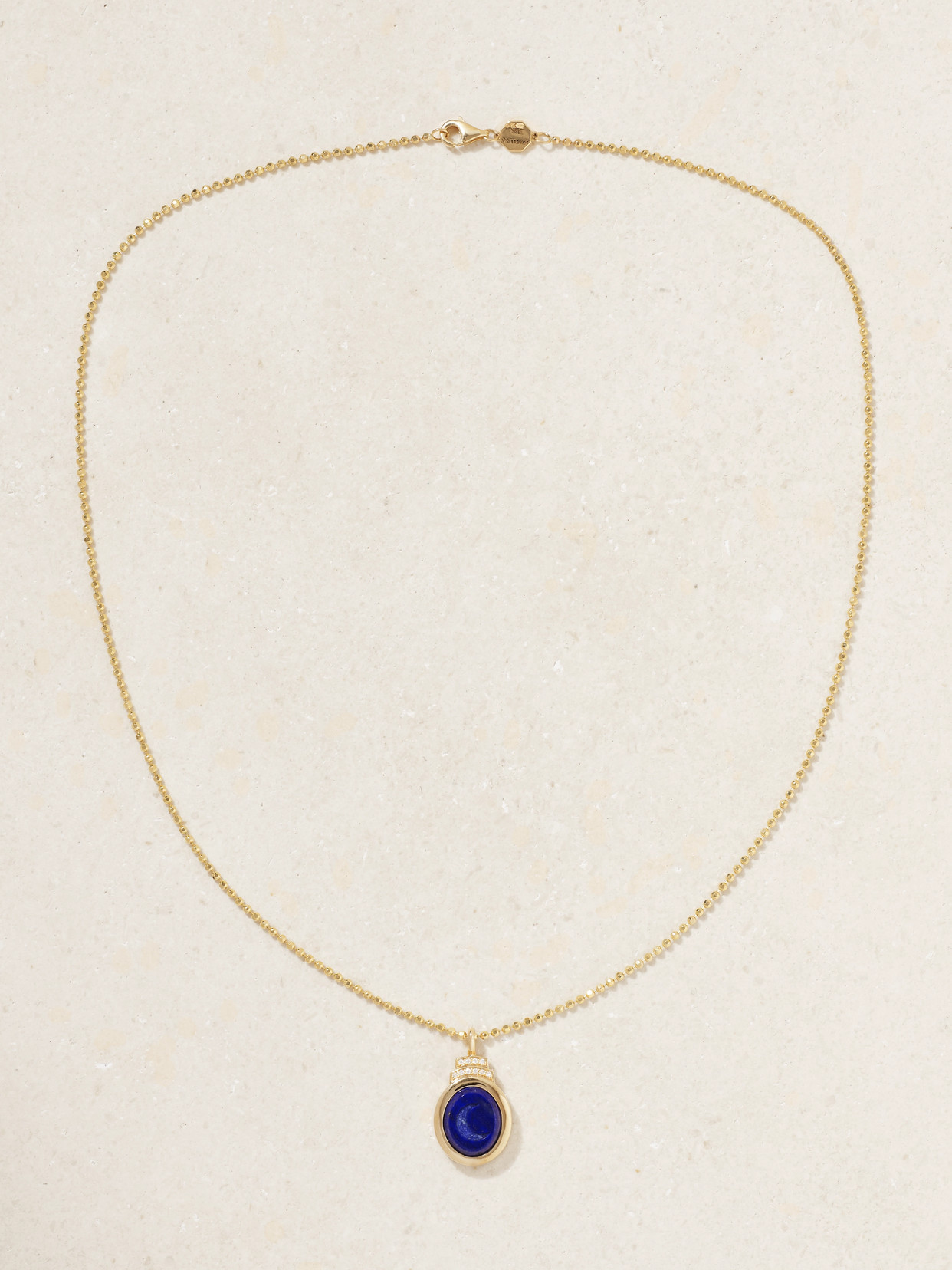 Sorellina Intaglio Signet 18-karat Gold, Lapis Lazuli And Diamond Necklace