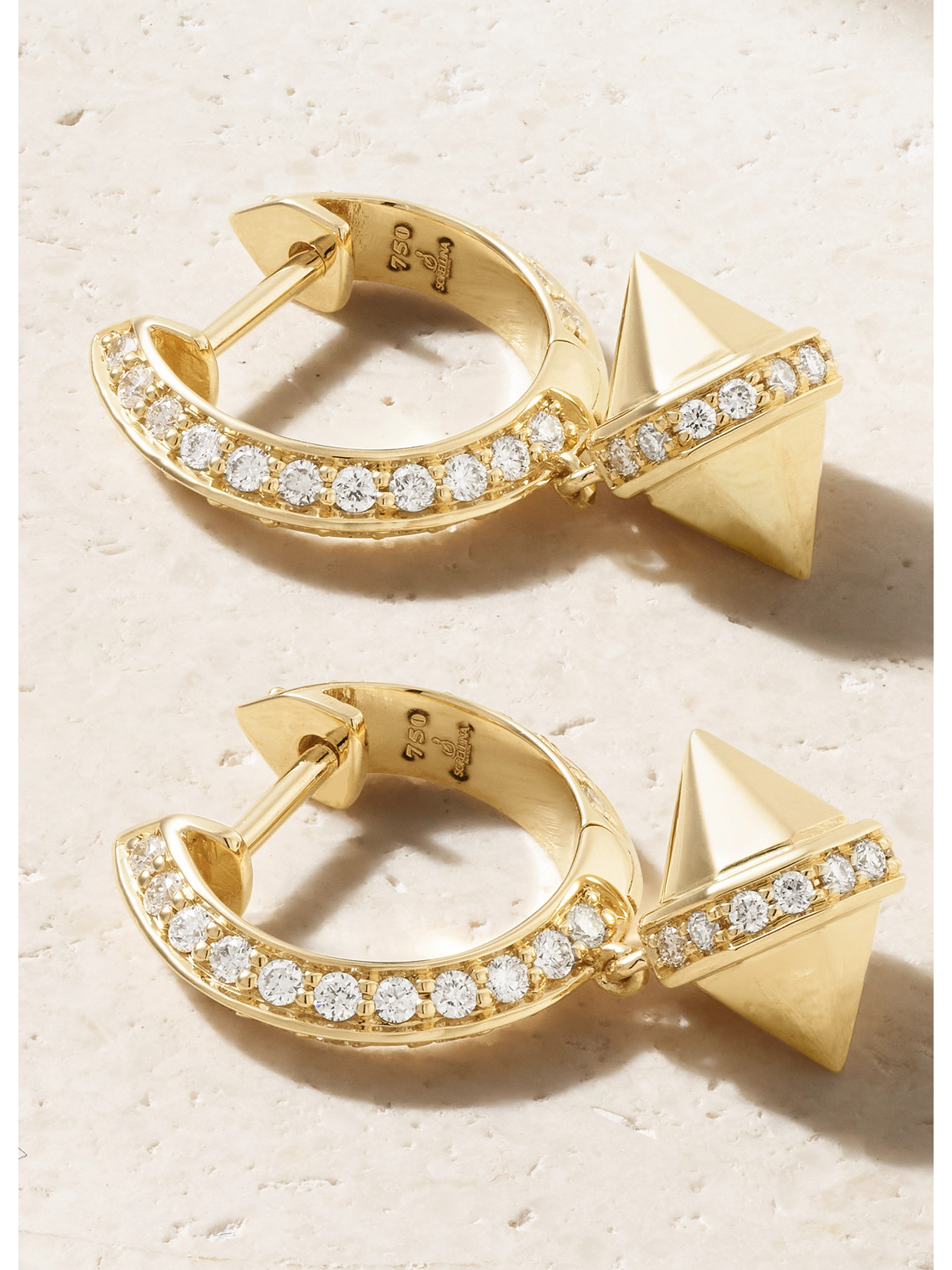 Sorellina 18-karat Gold Diamond Hoop Earrings In Gold