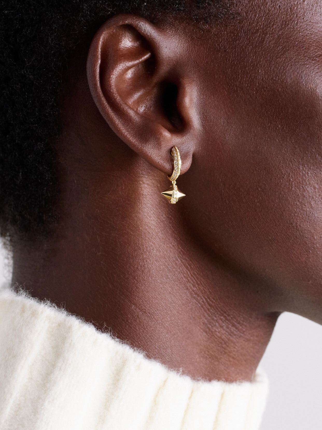 Sorellina 18-karat Gold Diamond Hoop Earrings In Gold