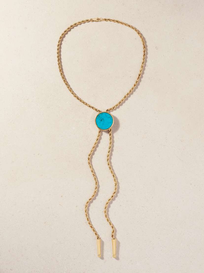 Established 18-karat Gold Turquoise Necklace