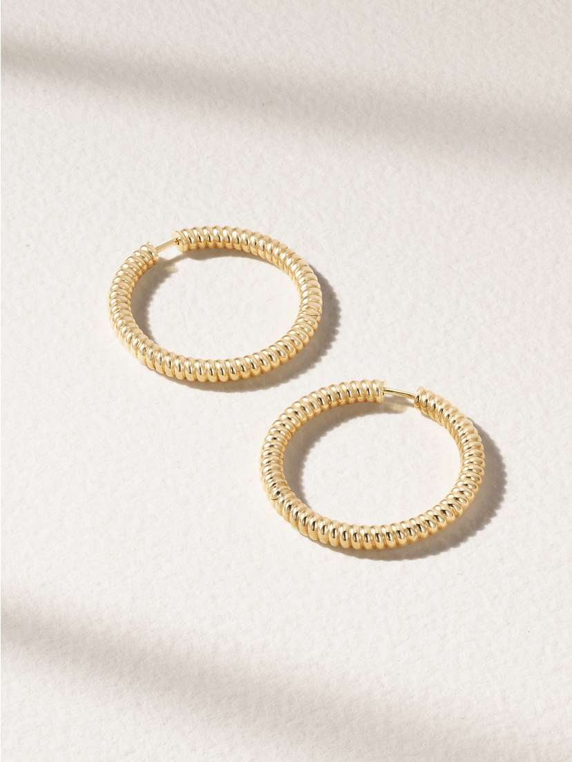 Established Rope 14-karat Gold Hoop Earrings