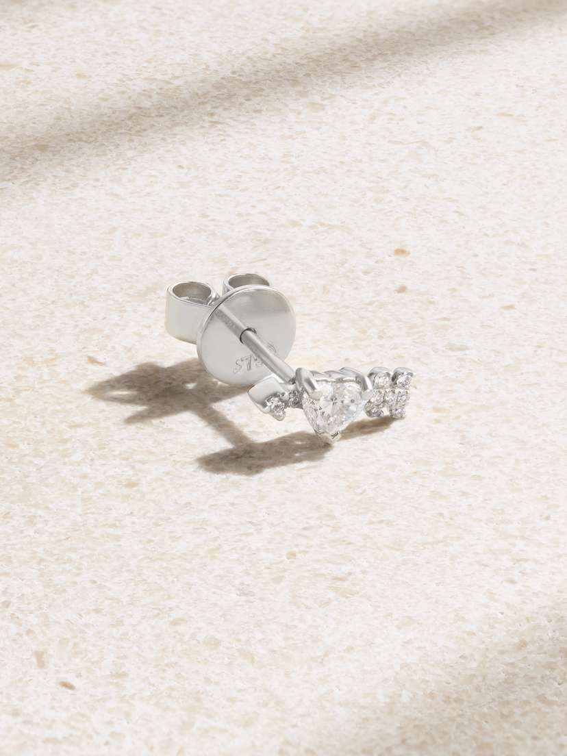 Anita Ko Cupid's Arrow 18-karat White Gold Diamond Single Earring
