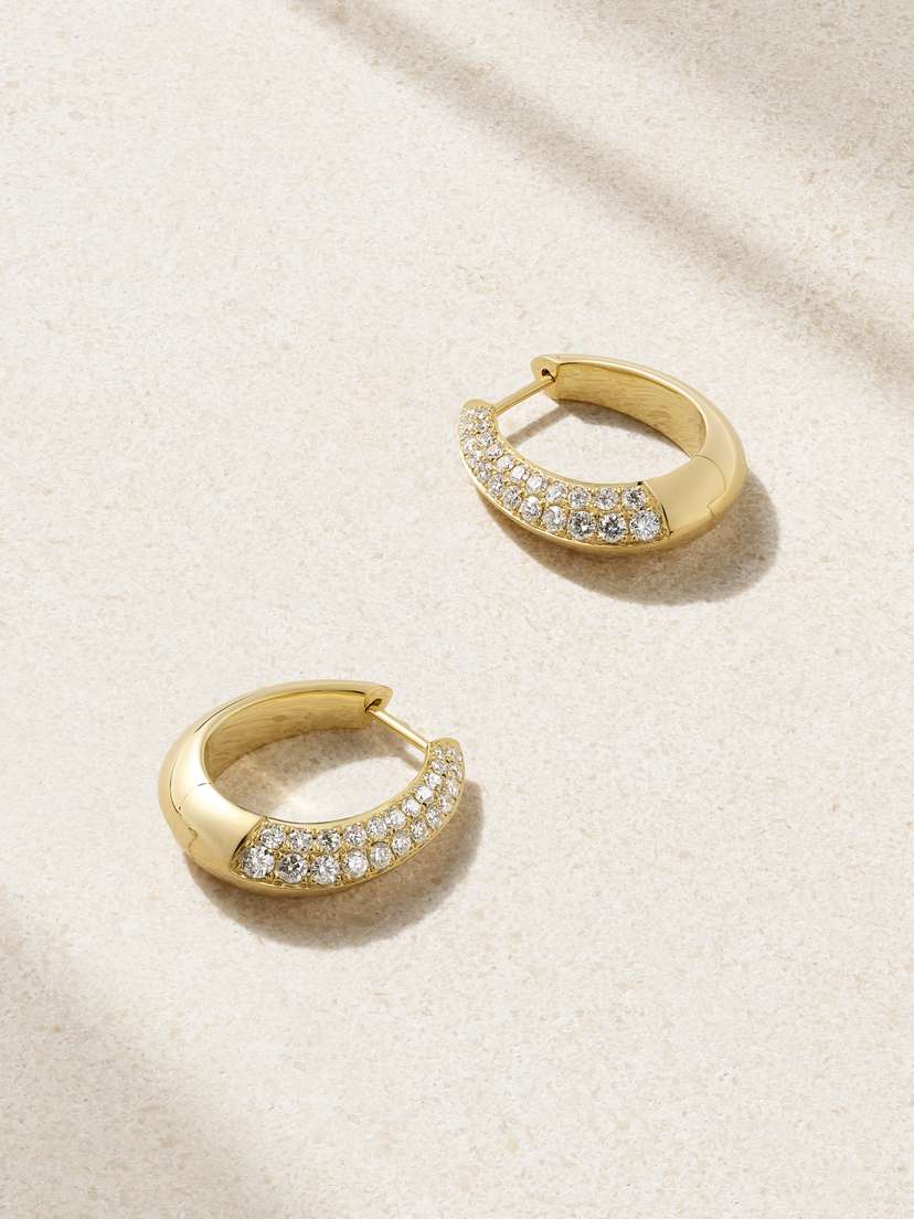 Anita Ko 18-karat Gold Diamond Hoop Earrings