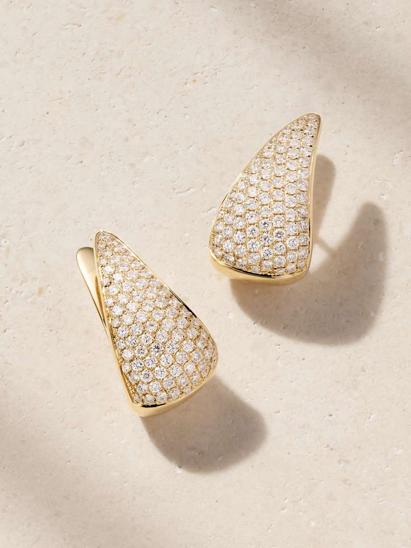 Anita Ko Claw 18-karat Gold Diamond Earrings