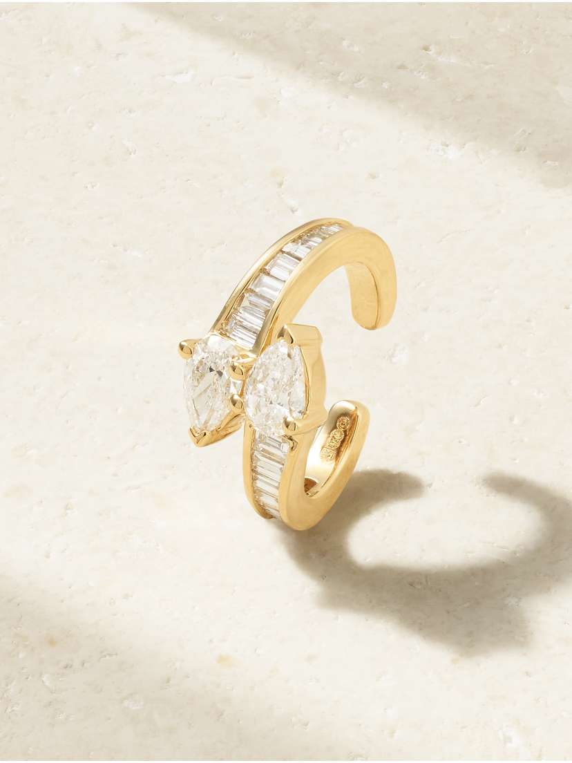 Anita Ko Saturn 18-karat Gold Diamond Ear Cuff