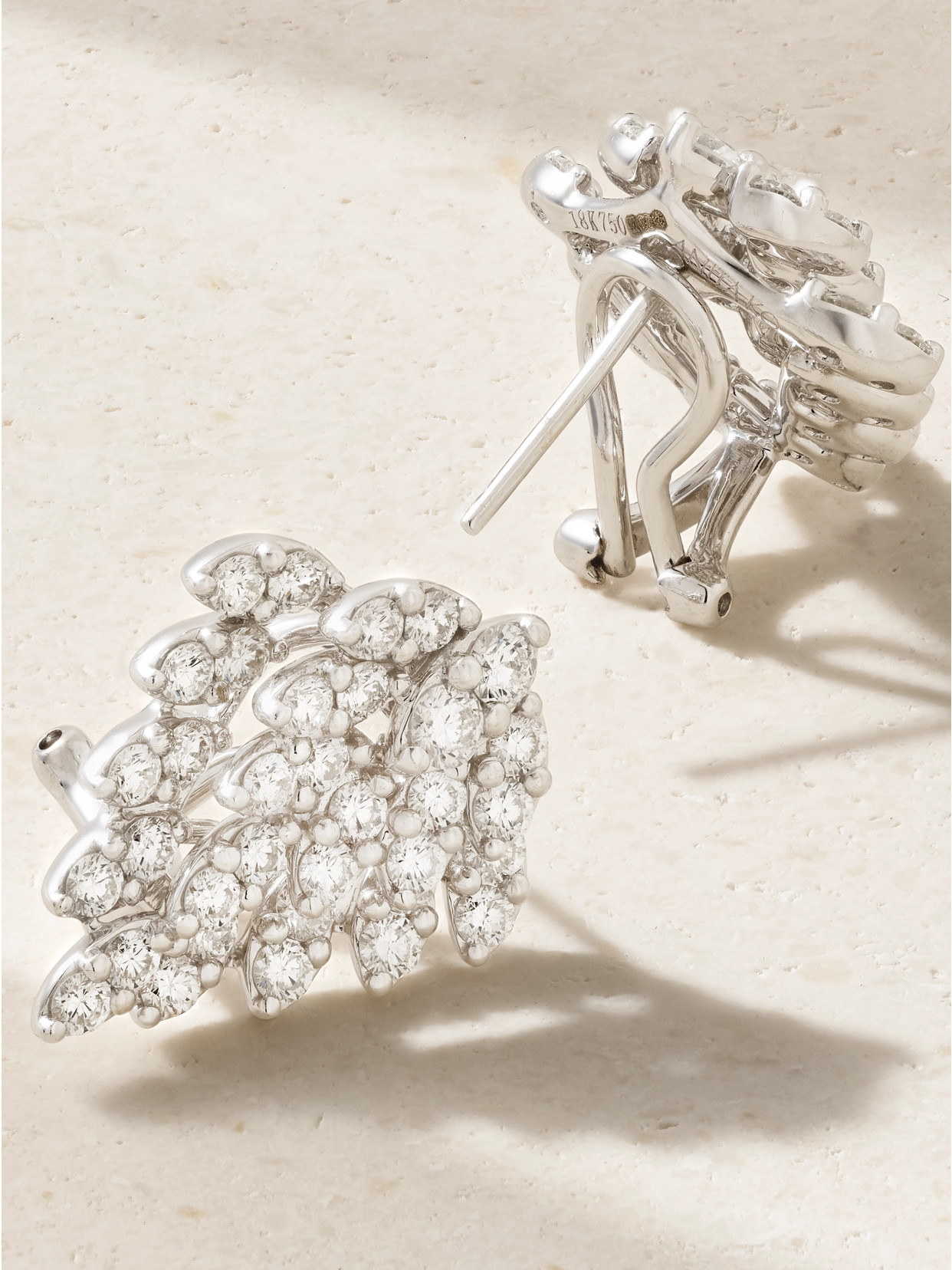 Anita Ko Snowflake 18-karat White Gold Diamond Earrings In Gold