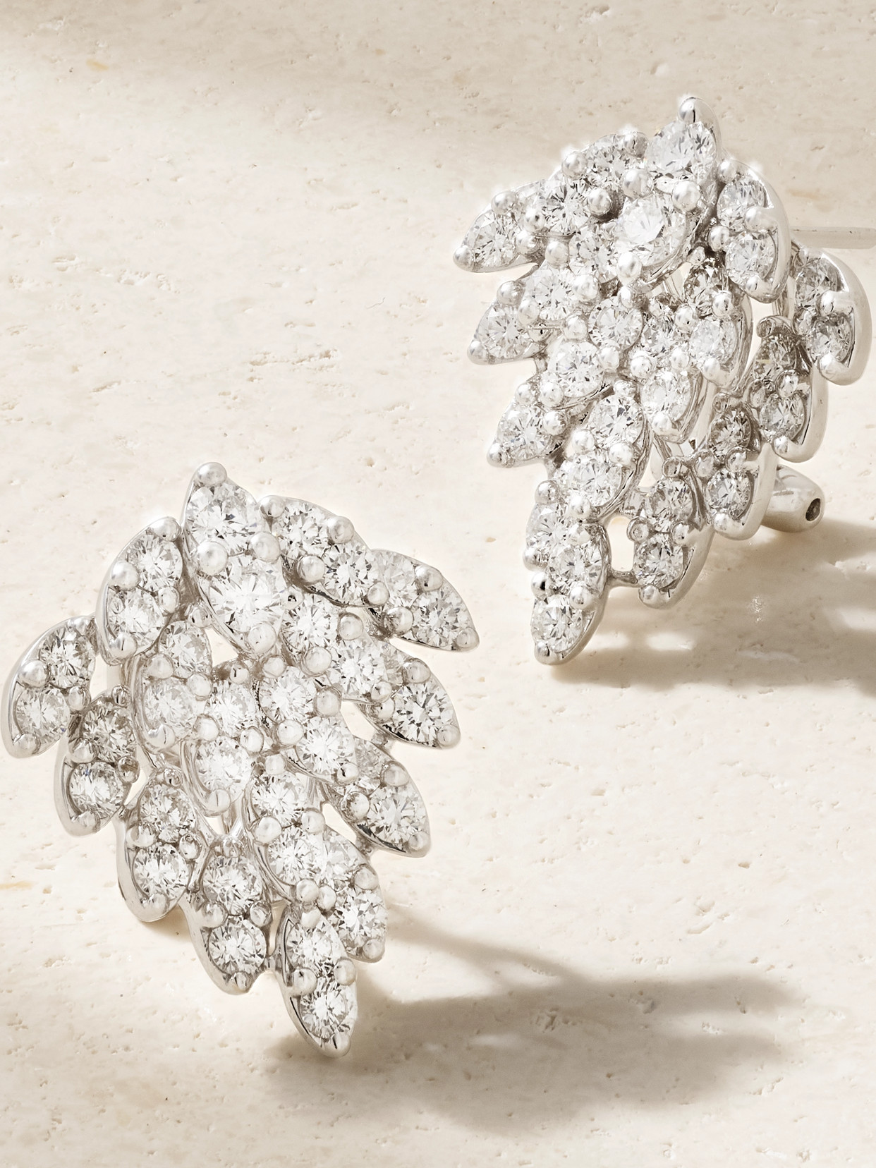 Anita Ko Snowflake 18-karat White Gold Diamond Earrings In Gold