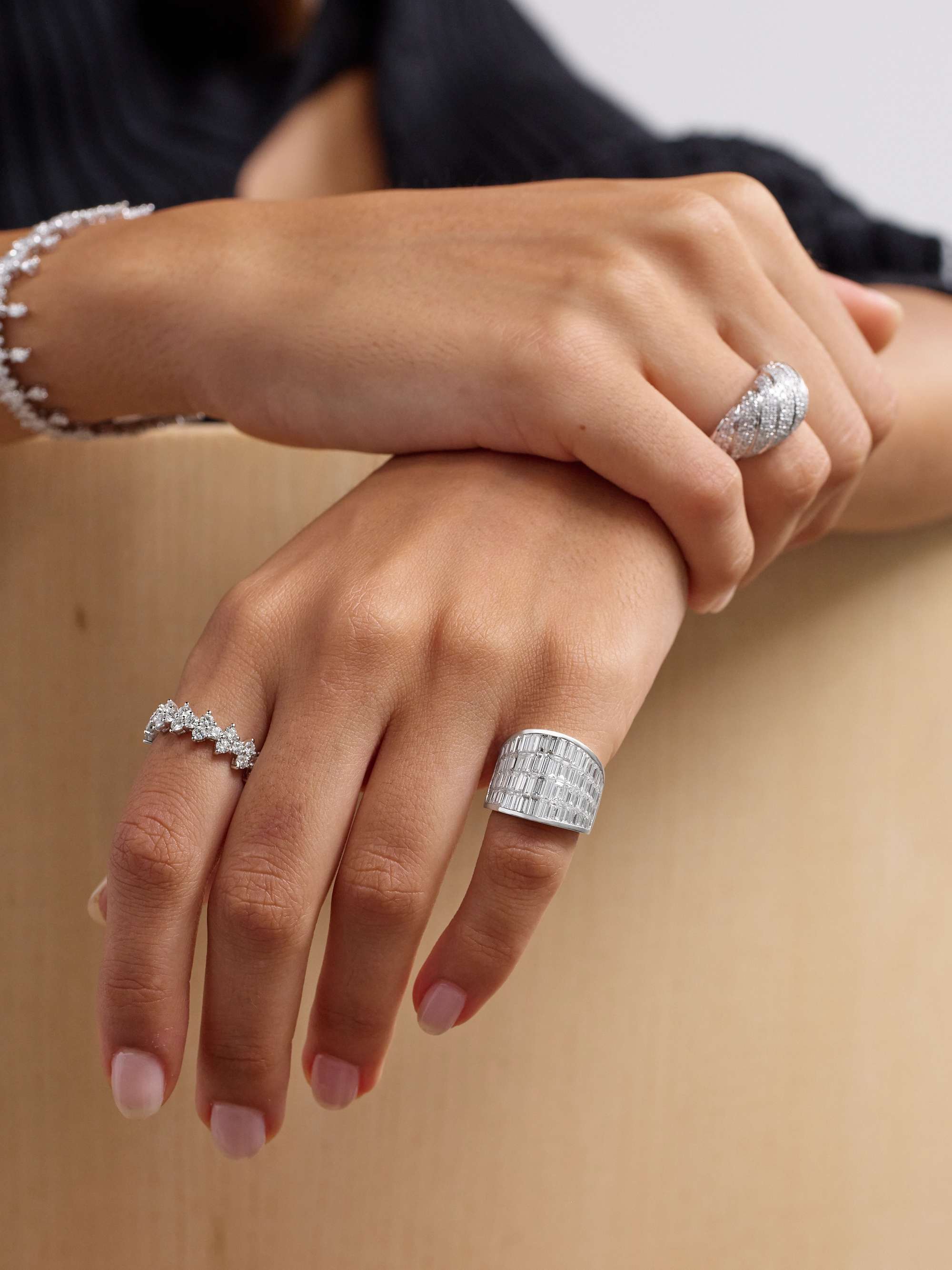 ANITA KO Galaxy 18-karat white gold diamond ring
