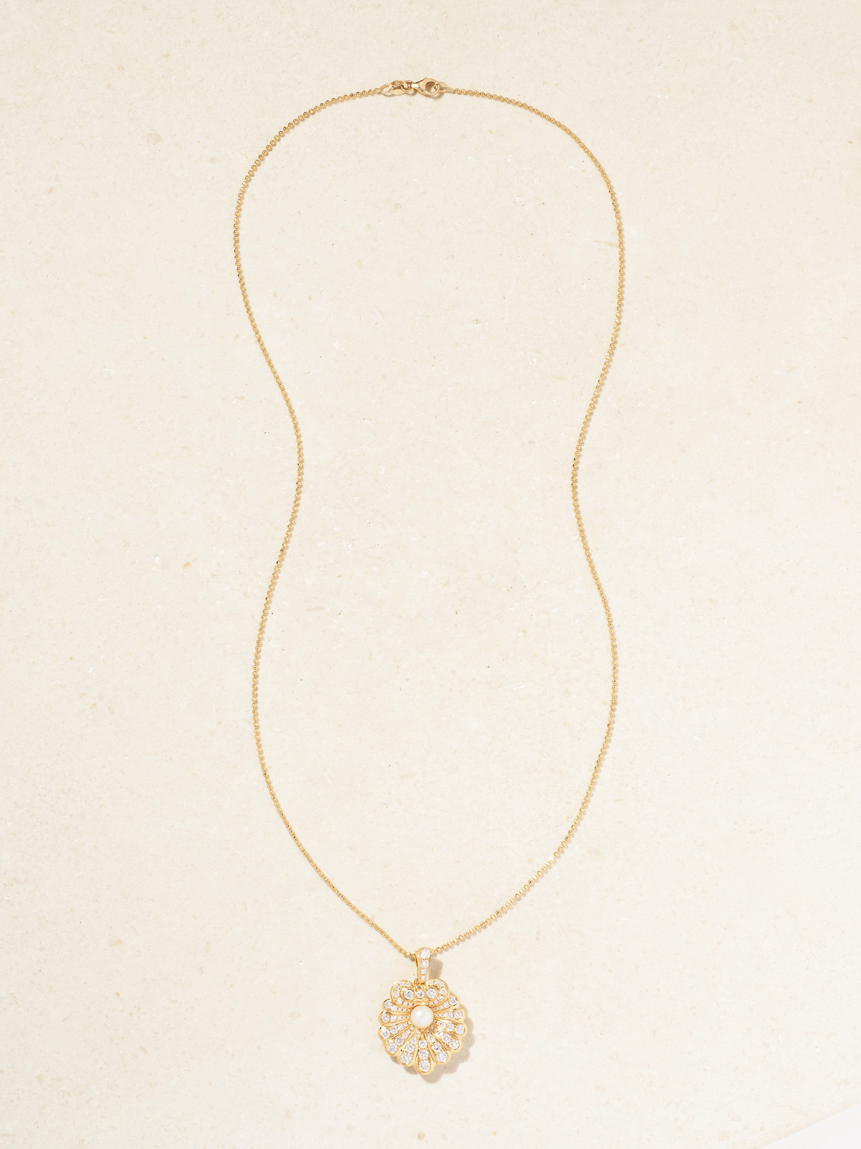 Anita Ko 18-karat Gold, Diamond And Pearl Necklace
