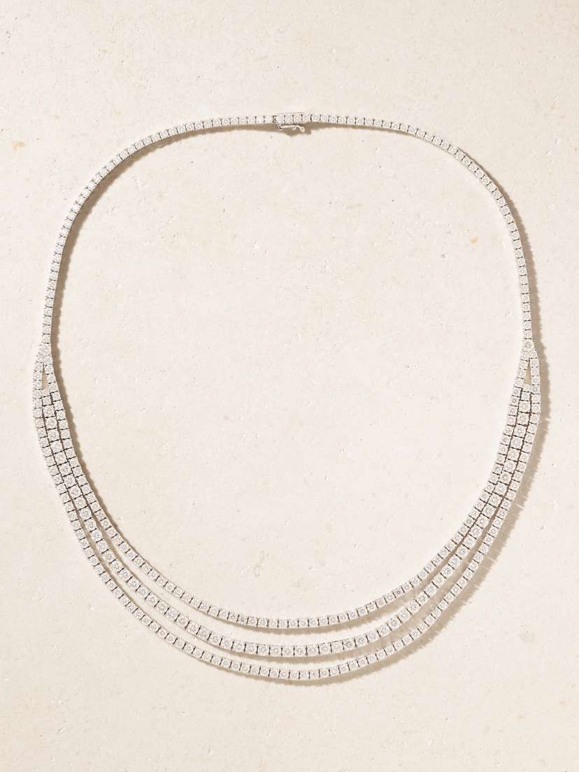 Anita Ko Hepburn 18-karat White Gold Diamond Choker