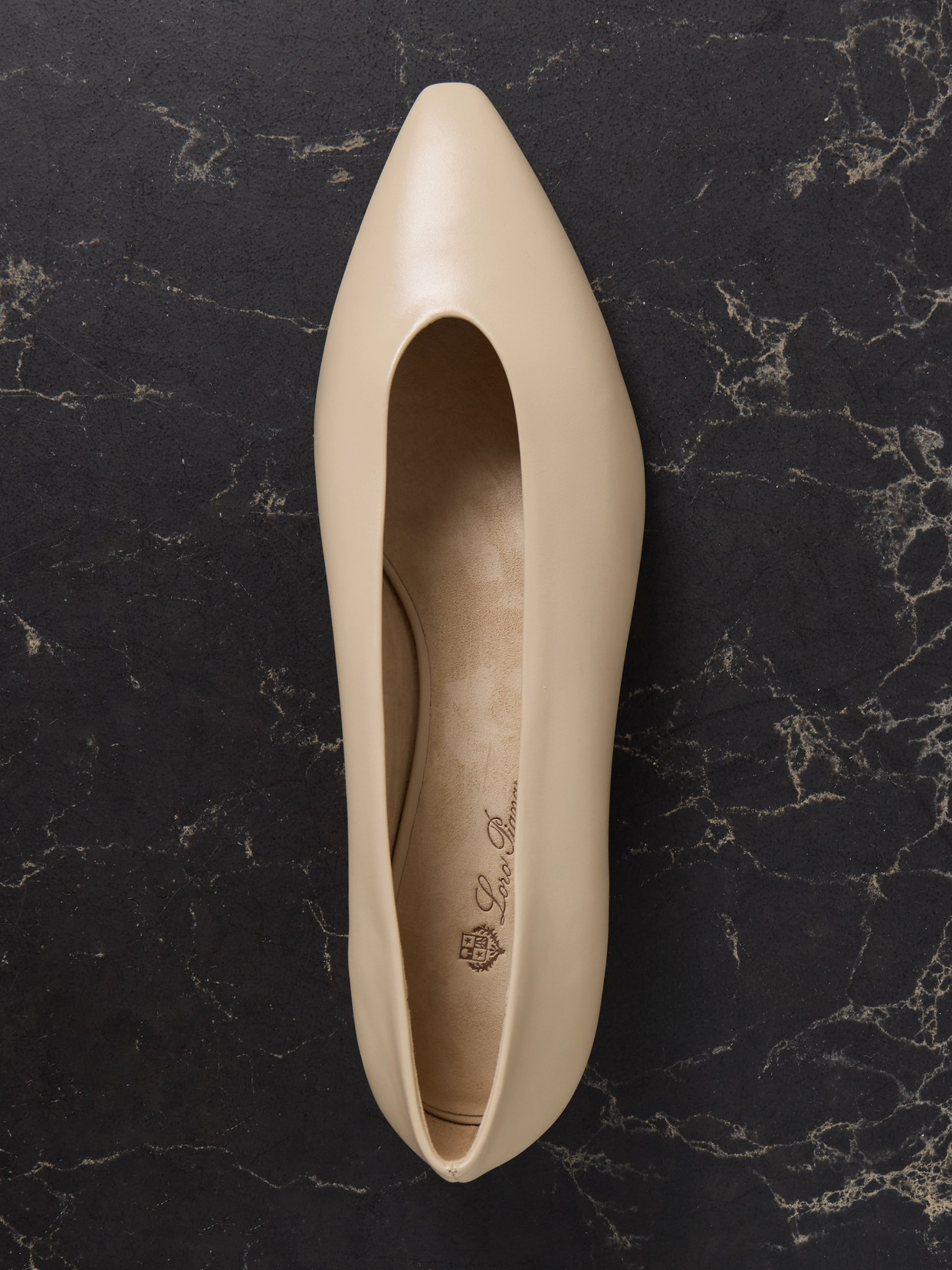 Loro Piana Rebecca Leather Point-toe Flats