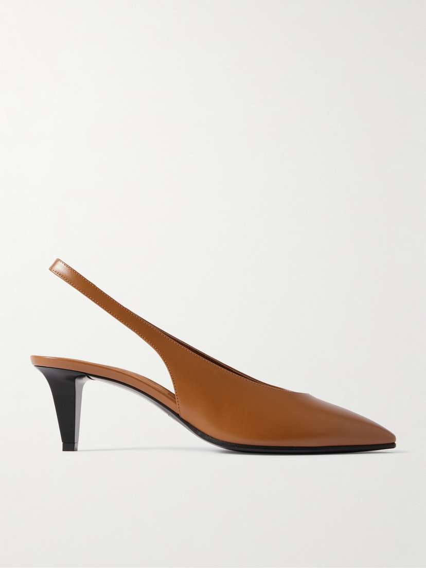 Loro Piana Rebecca Leather Slingback Pumps