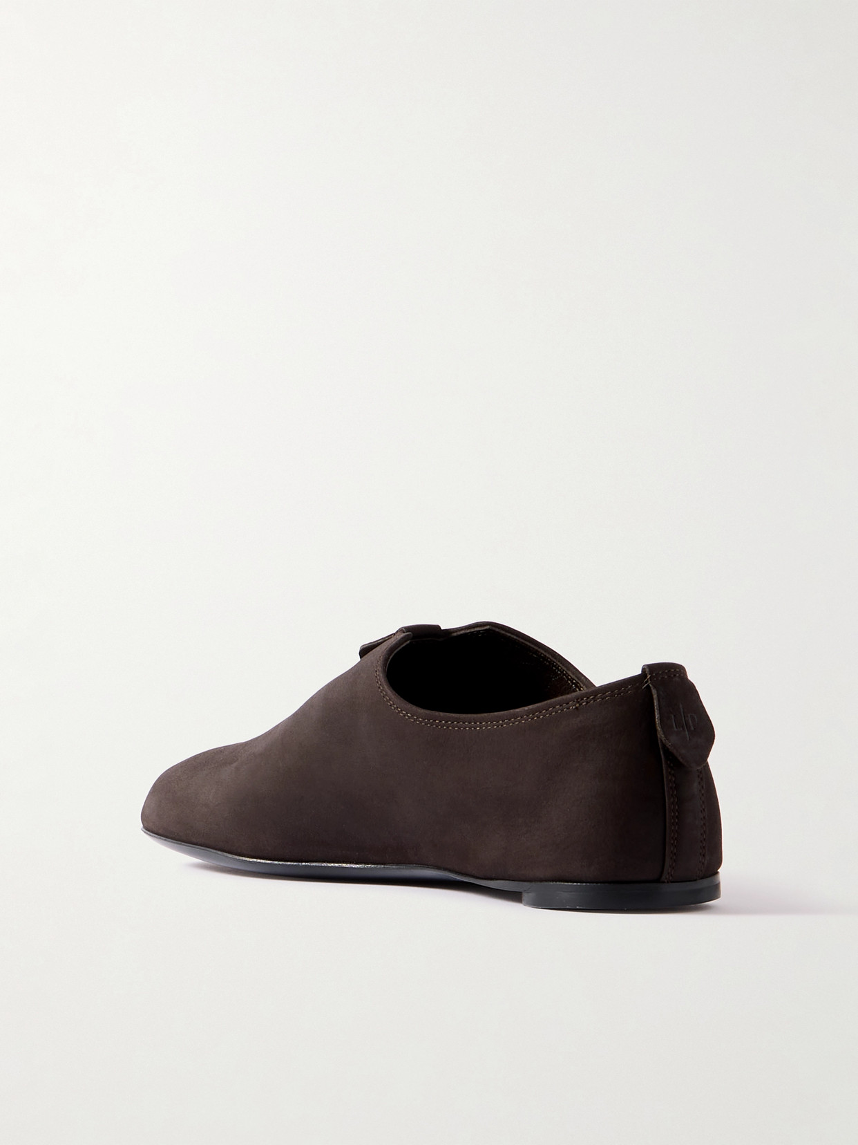 Loro Piana Floaty Leather-trimmed Moccasins In Brown