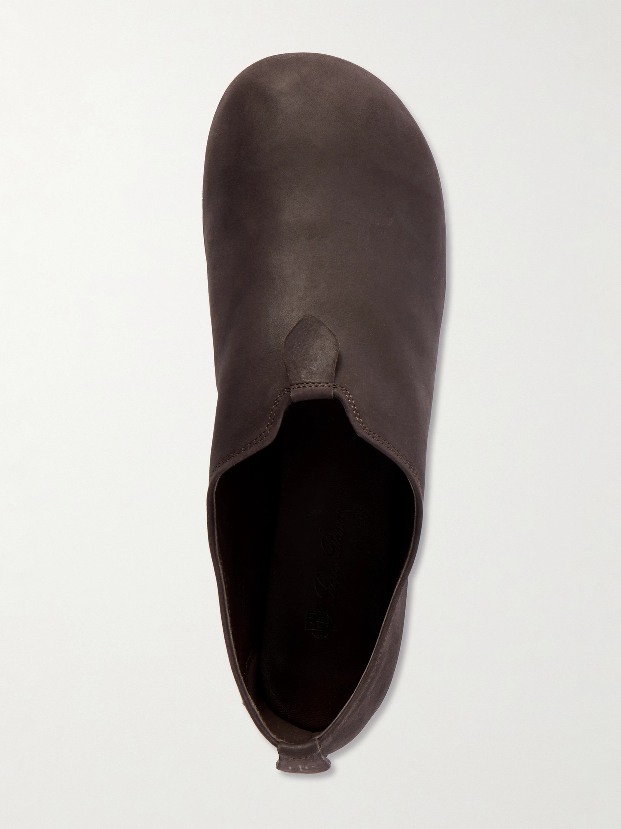 Loro Piana Floaty Leather-trimmed Moccasins In Brown