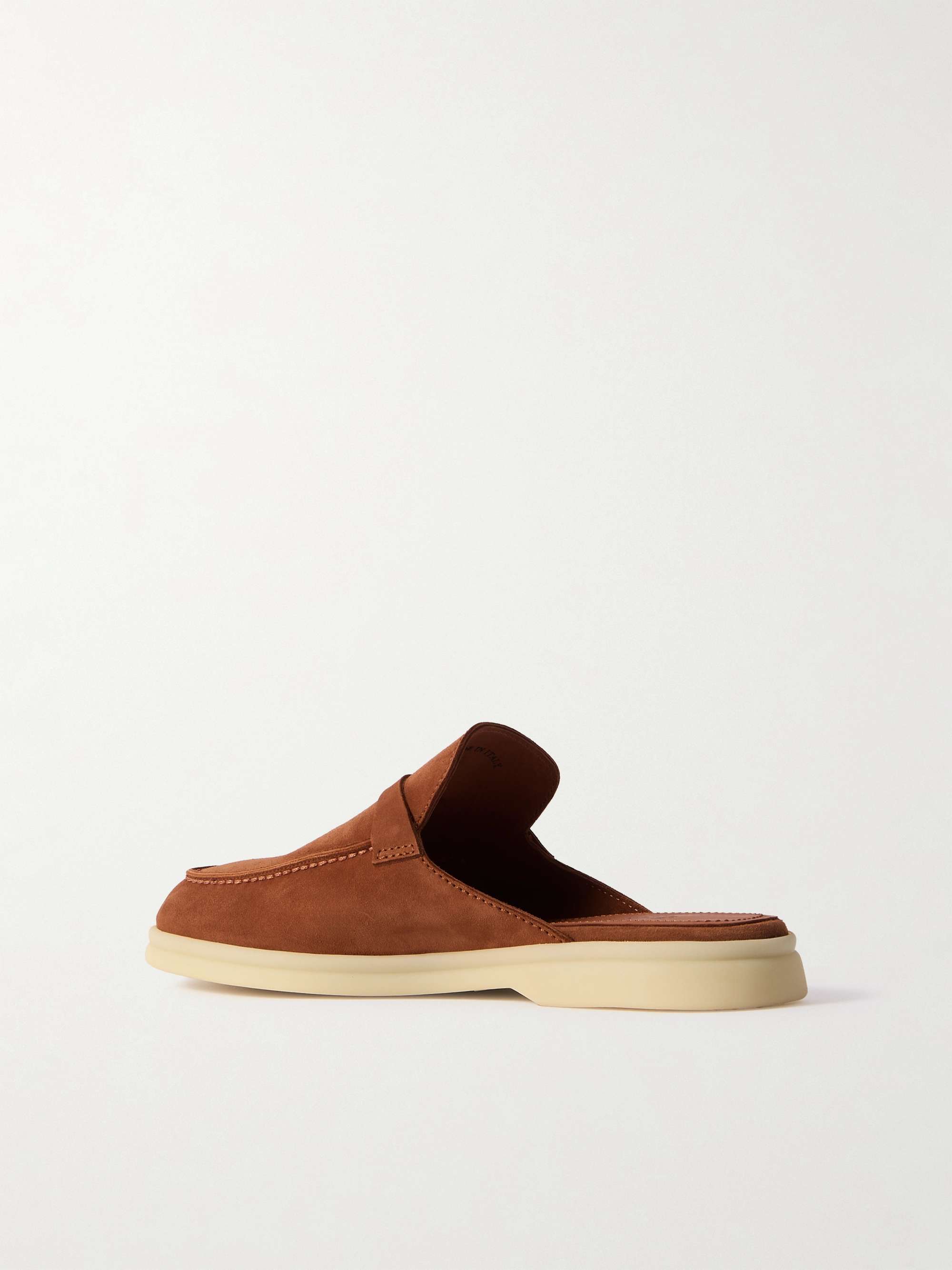 LORO PIANA Babouche Charms Walk suede slippers