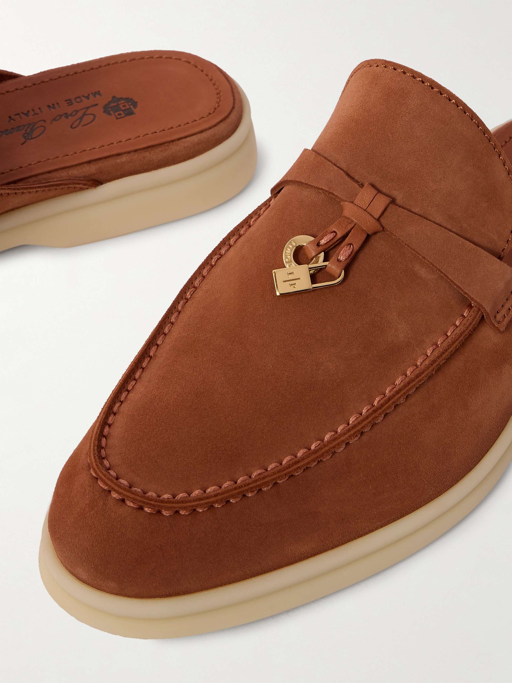 LORO PIANA Babouche Charms Walk suede slippers