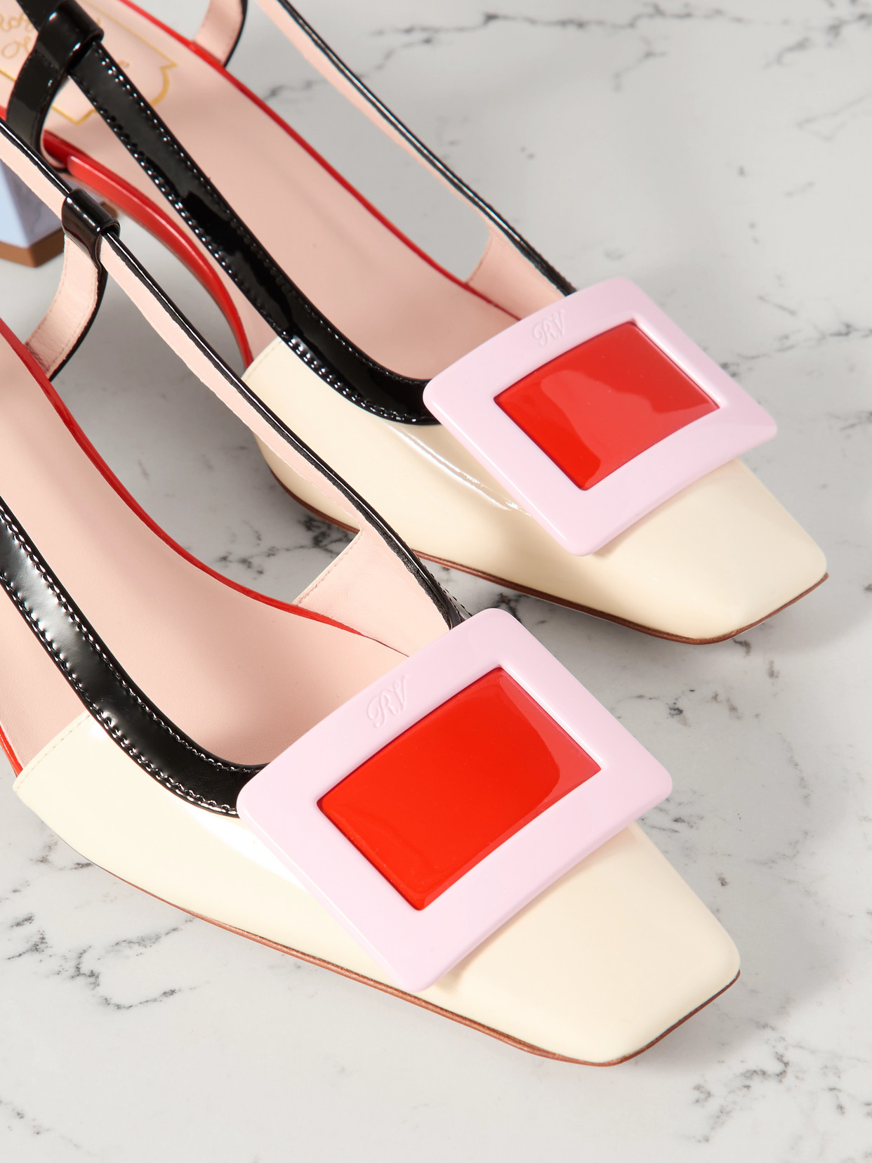 Belle Vivier 45 Color-Block Slingback