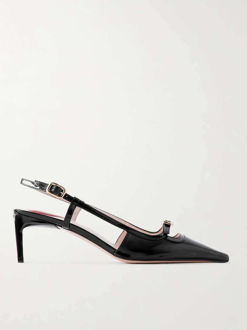 Roger Vivier Nagoya 55 Embellished Leather Slingback Pumps