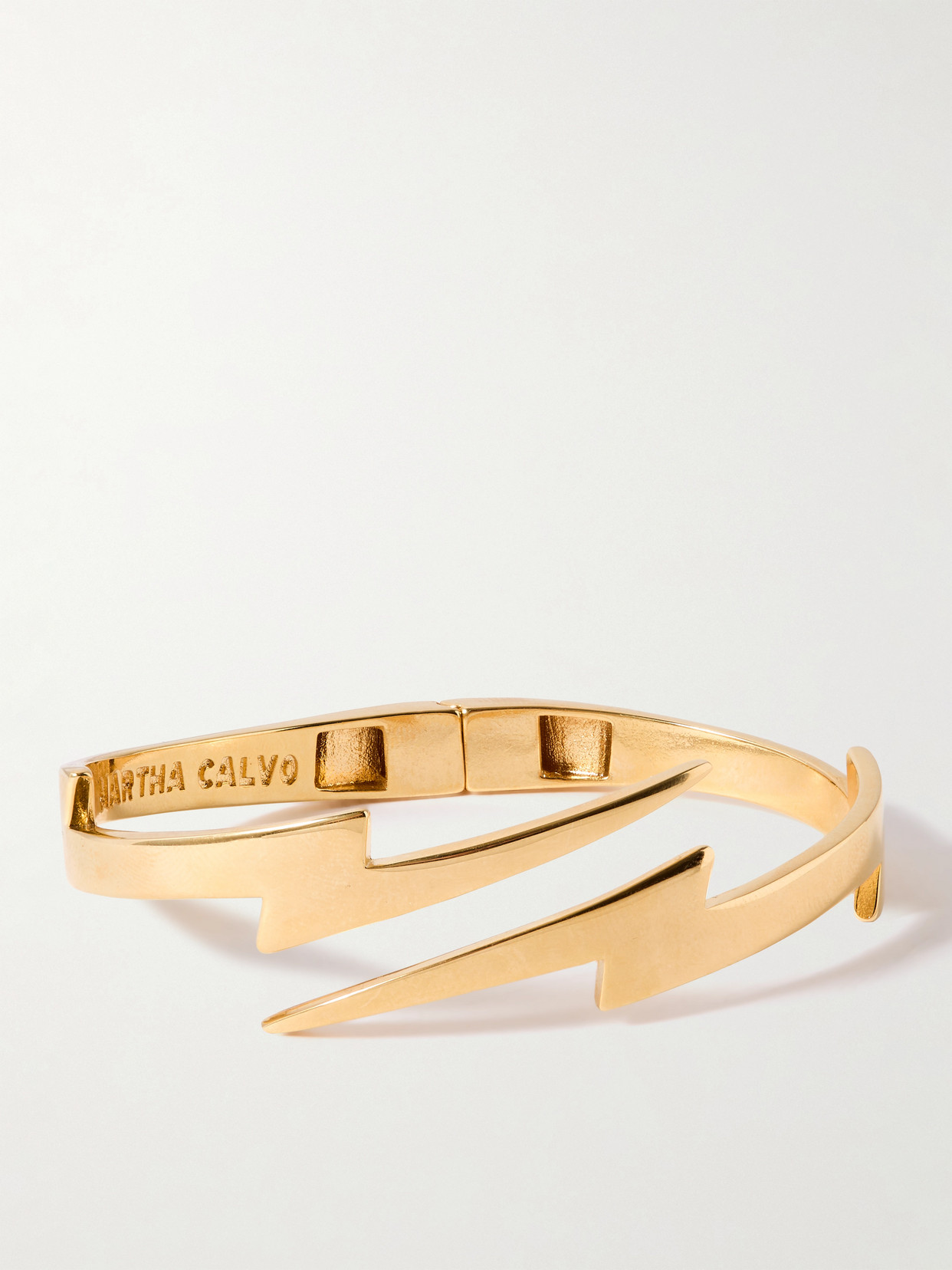 Martha Calvo Lightning Bolt Gold-plated Bangle