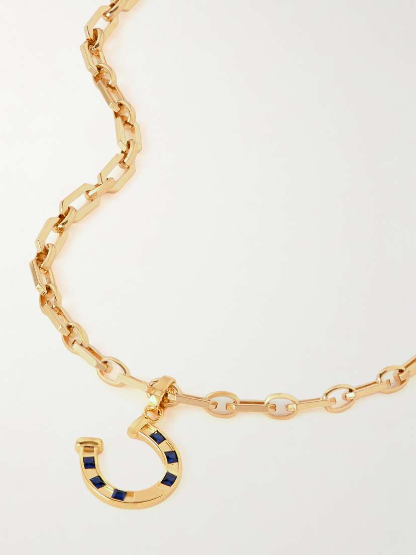 Martha Calvo plated Sapphire Necklace