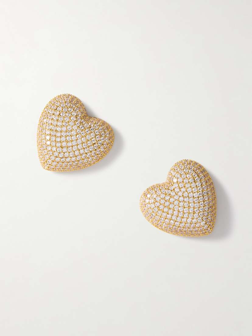 Martha Calvo Amor Gold-plated Crystal Earrings