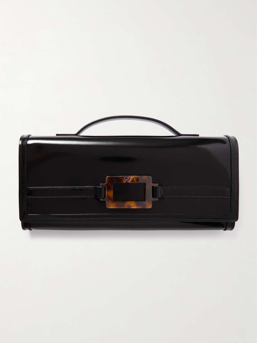 Roger Vivier Belle Patent-leather Clutch