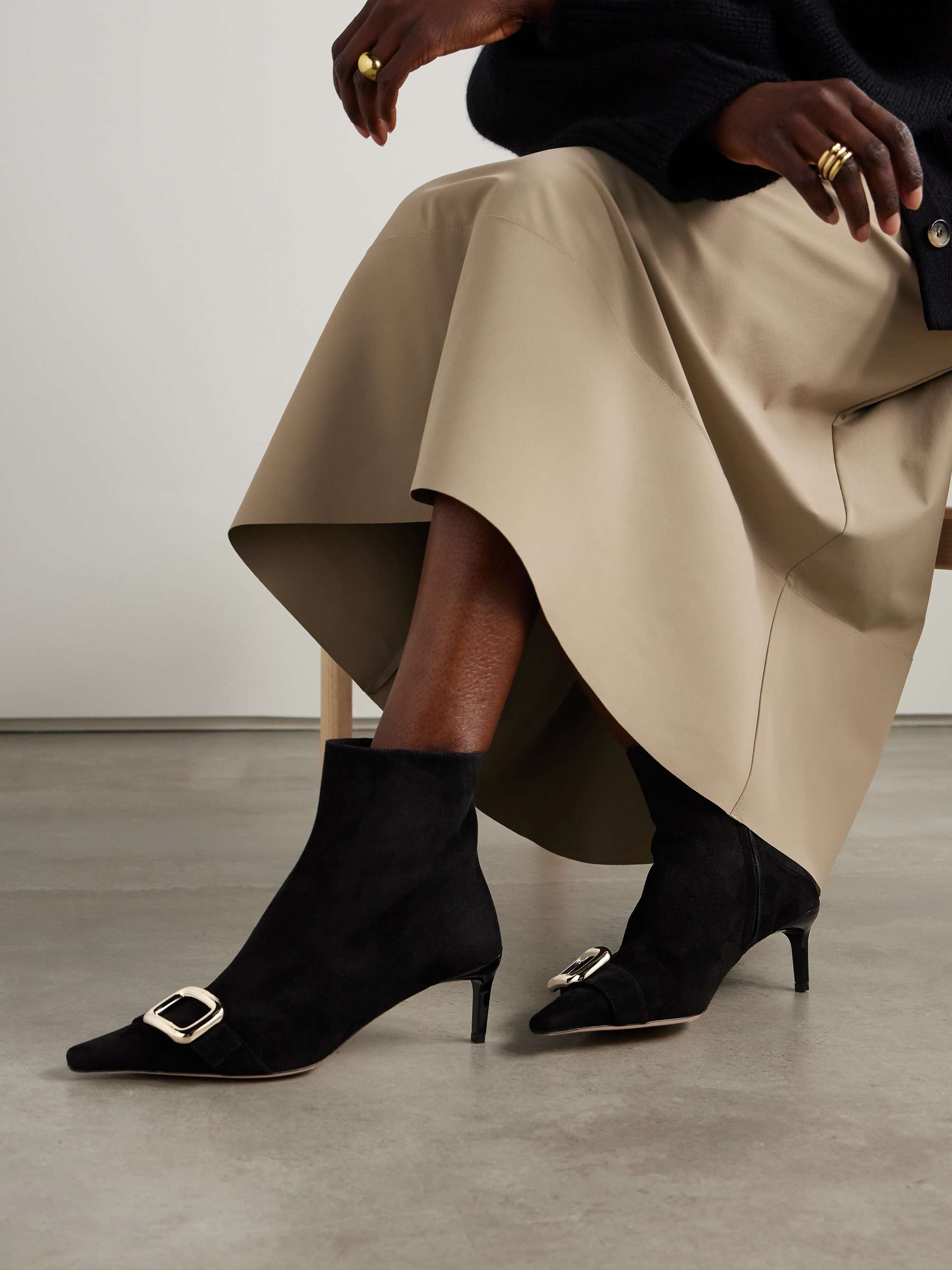 Viv Canard suede ankle boots black IT35.5