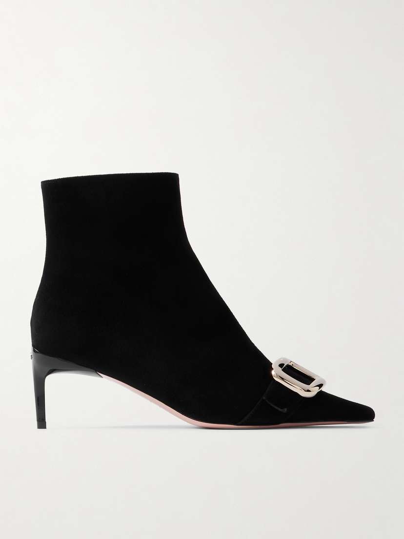 Roger Vivier Viv'Canard 55 Suede Ankle Boots