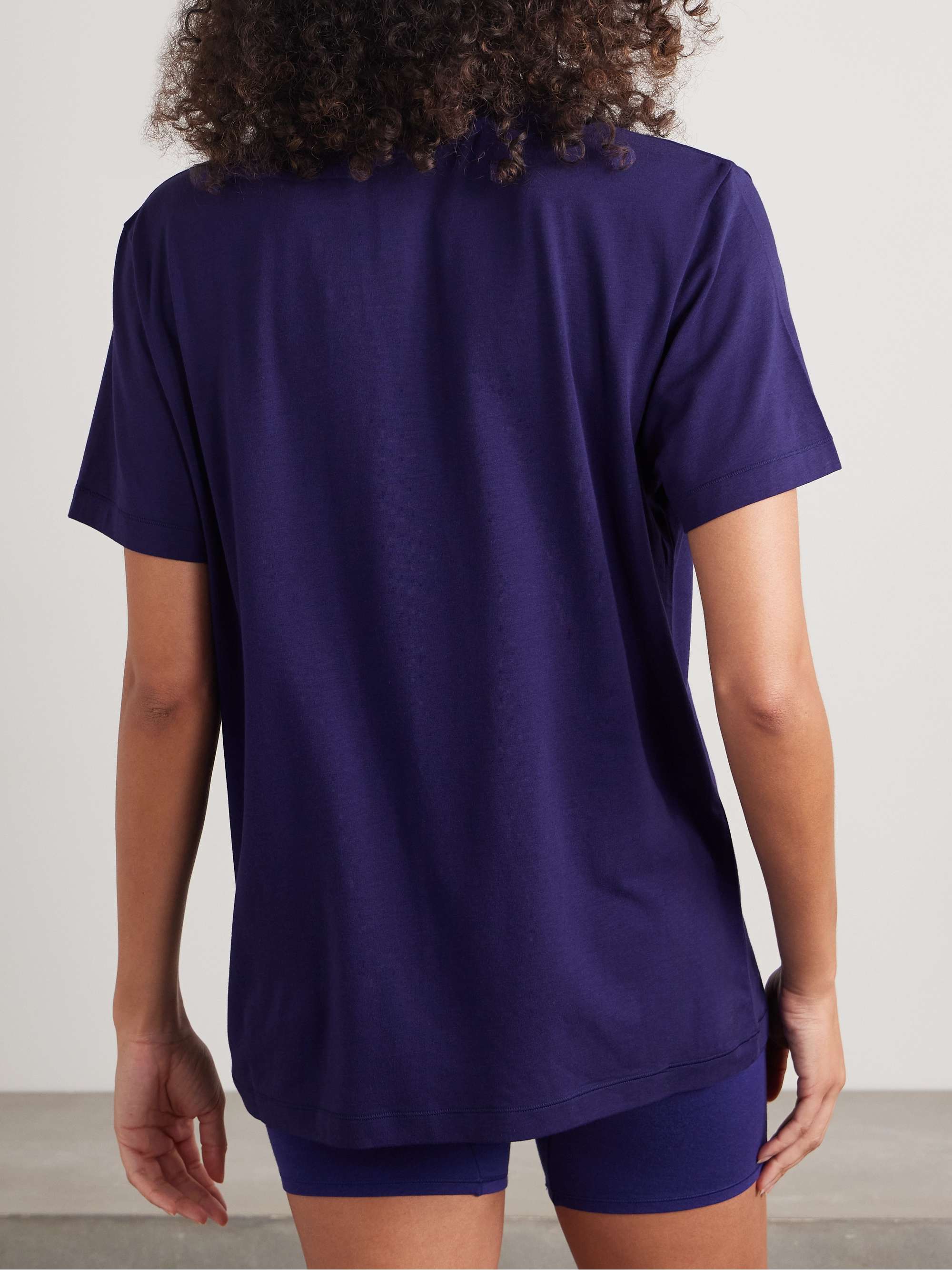 SKIMS Boyfriend stretch-modal and cotton-blend jersey T-shirt - Onyx