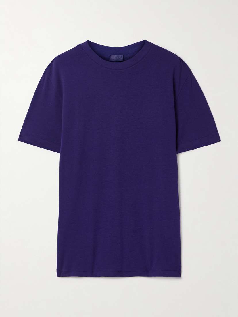 Skims Boyfriend Stretch-modal And Cotton-blend Jersey T-shirt - Concord