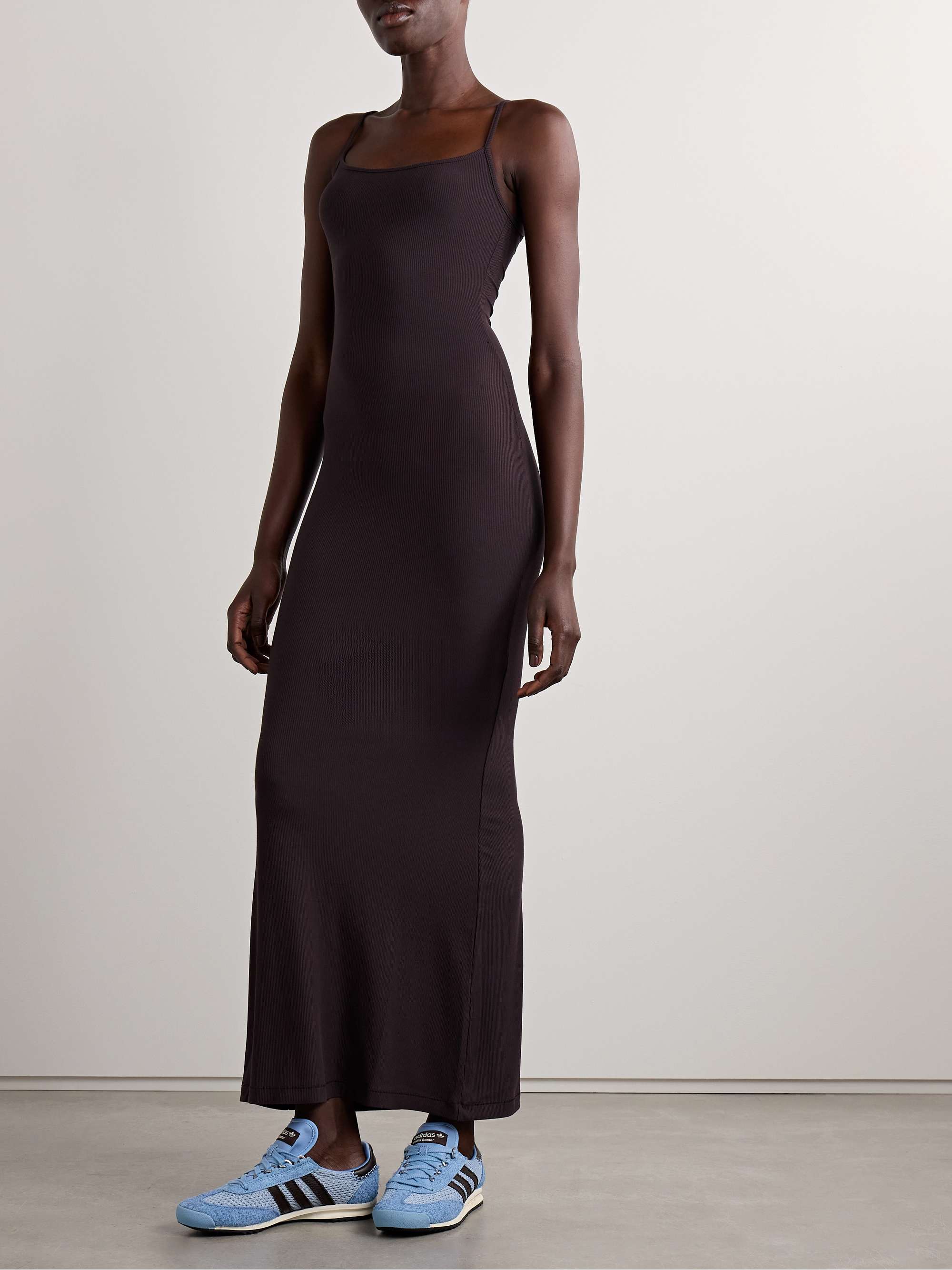 SKIMS Soft Lounge ribbed stretch-modal slip dress - Marble