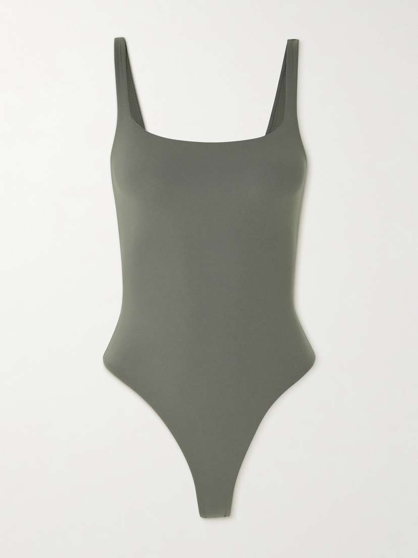 Skims Fits Everybody Thong Bodysuit - Gunmetal