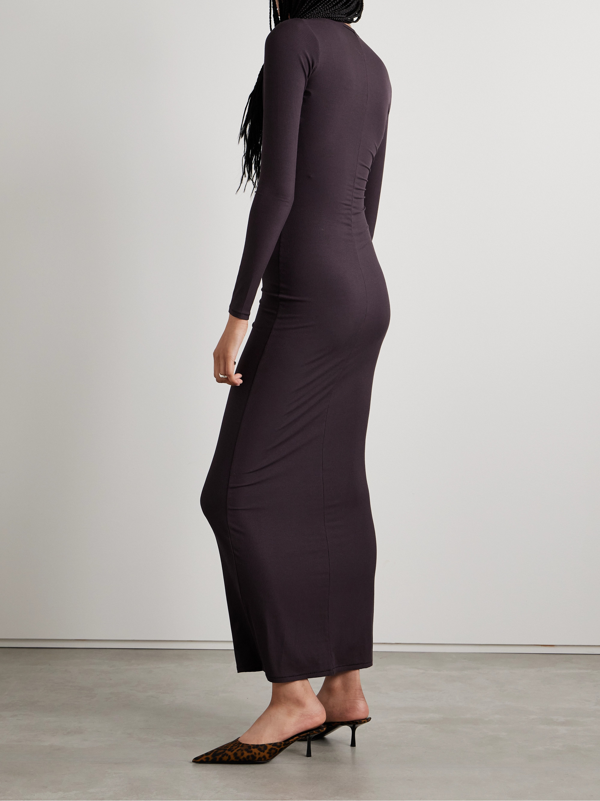 Skims Soft Lounge Long Deep Plunge Dress - Phoenix thumbnail