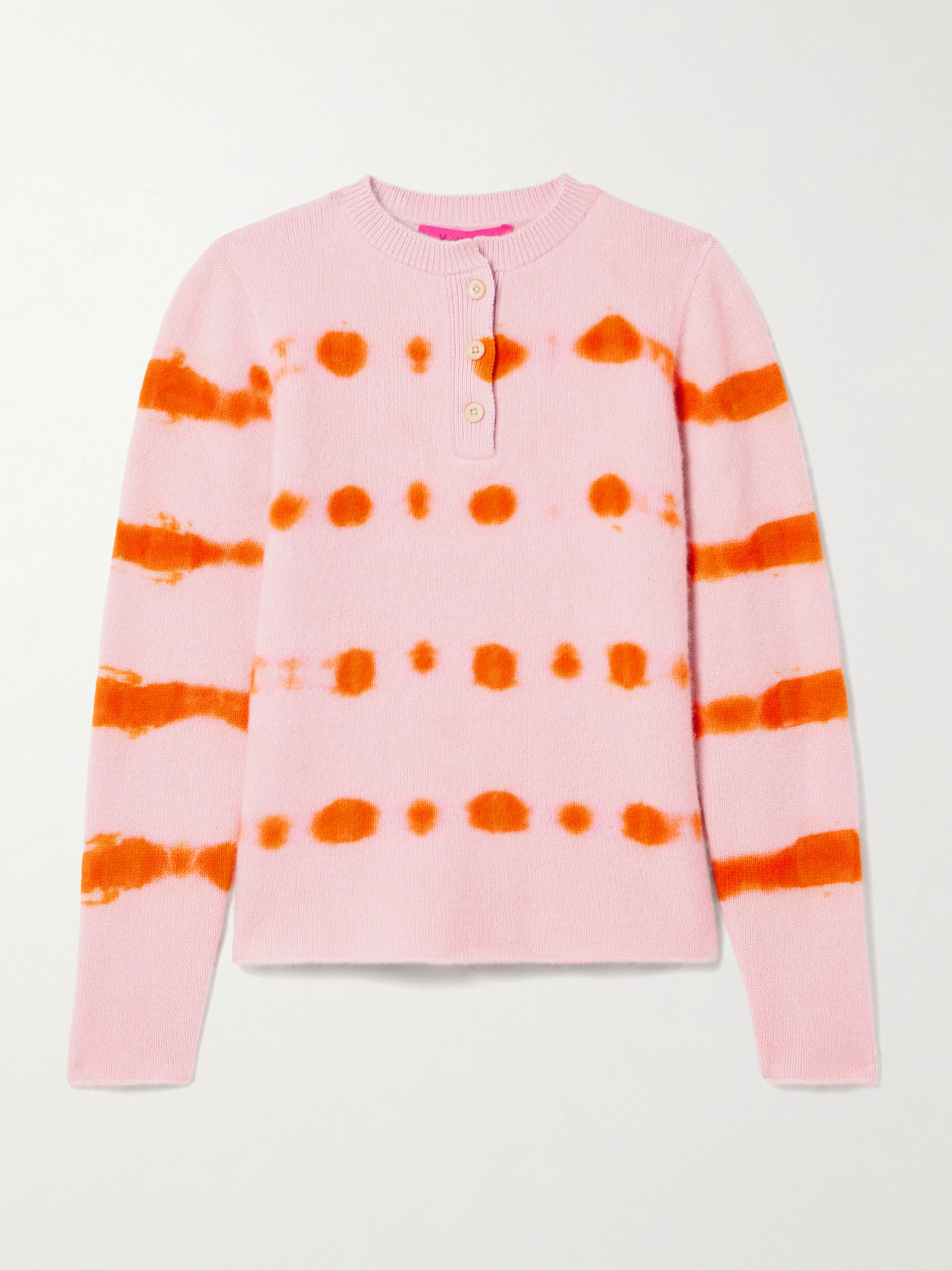 The Elder Statesman Rave Tie-dyed Brushed-cashmere Sweater In Pink
