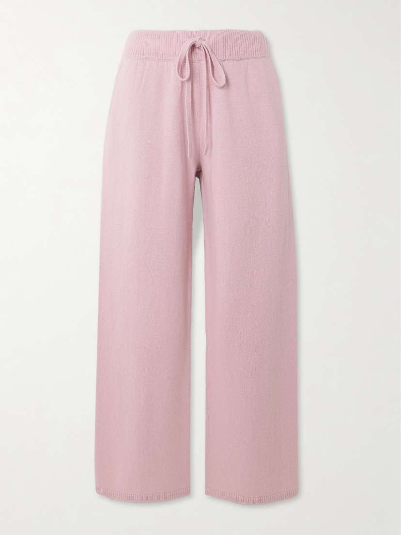 The Elder Statesman Cashmere Wide-leg Track Pants