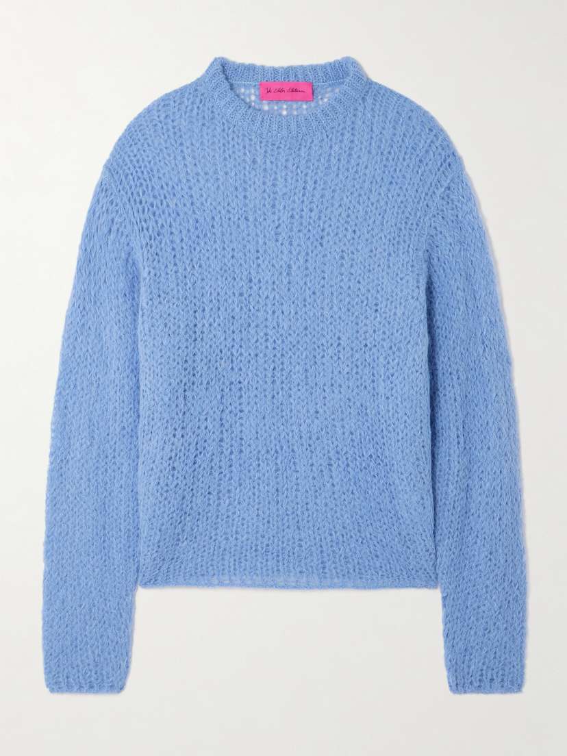 The Elder Statesman Thistle Brushed Alpaca-blend Sweater