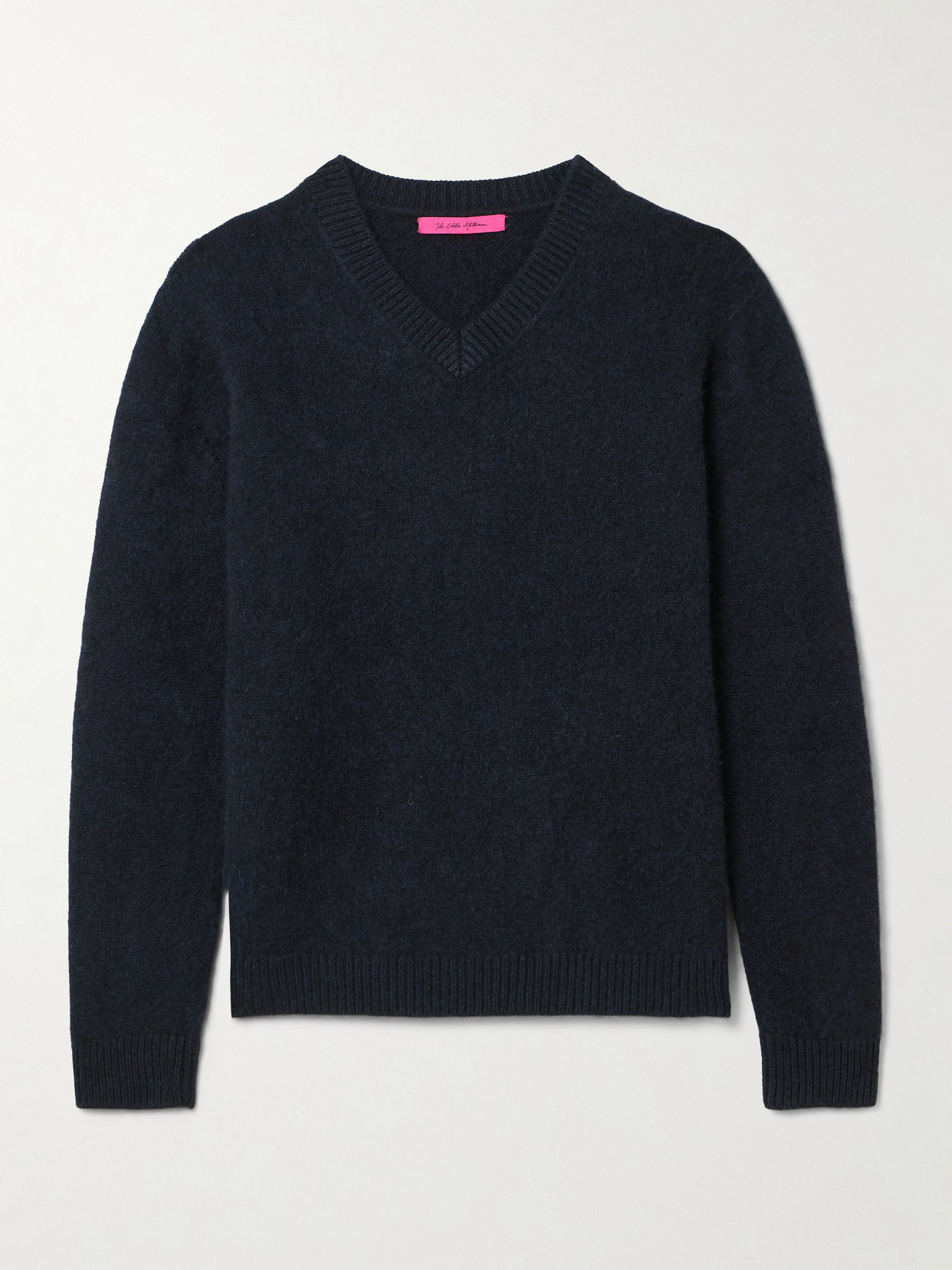 The Elder Statesman Monterey Brushed-cashmere Sweater In Blue