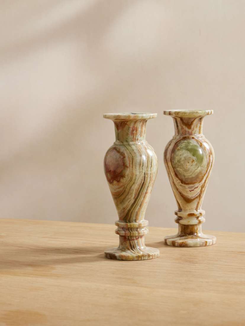 JIA JIA Set Of Two Onyx Vases