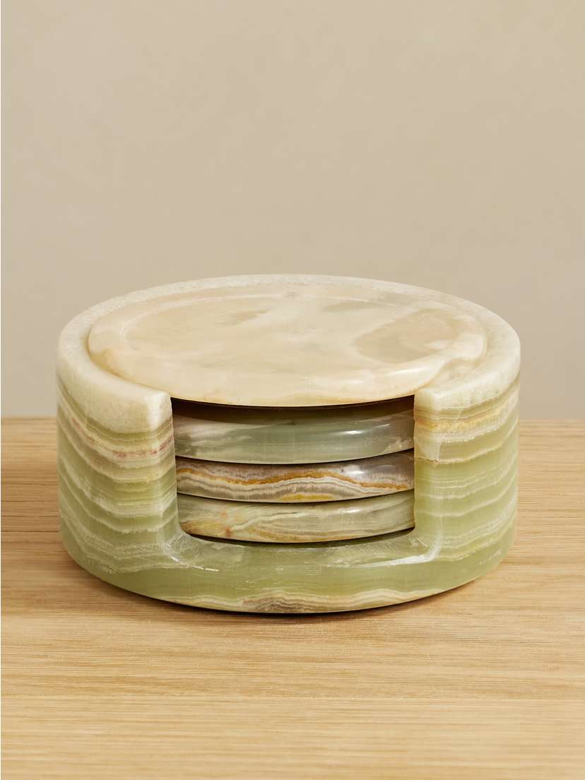 JIA JIA Set Of Four Onyx Coasters