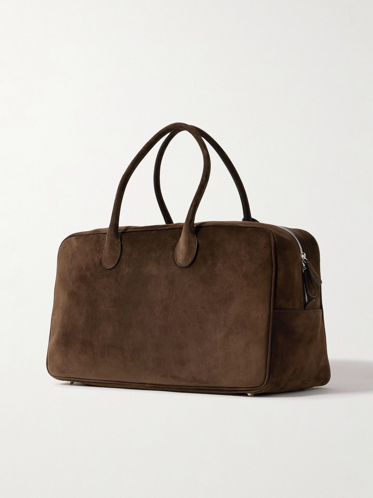 Magda Butrym Brigitte Large Leather-trimmed Suede Tote In Brown