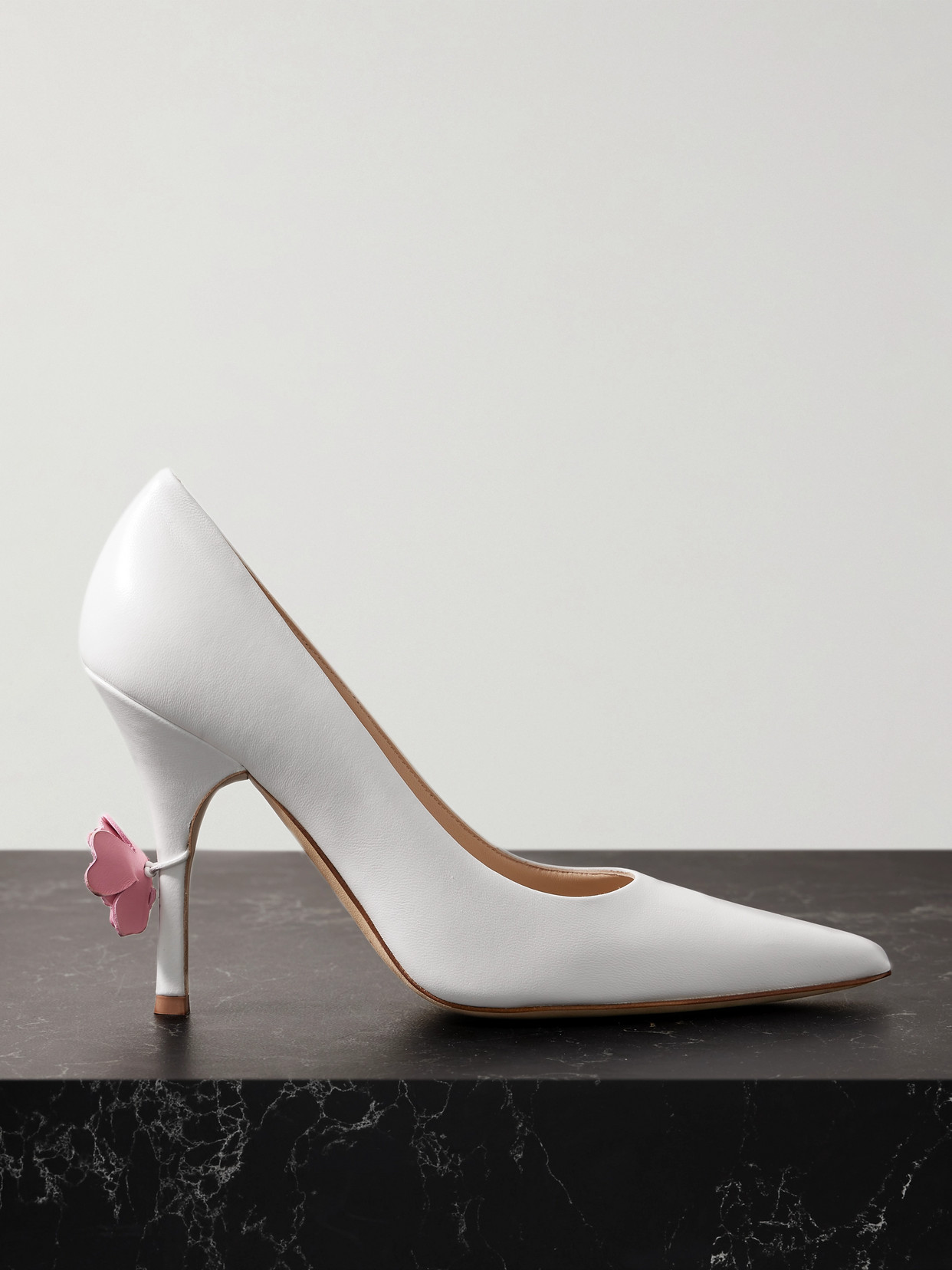 Magda Butrym Appliquéd Leather Pumps In White