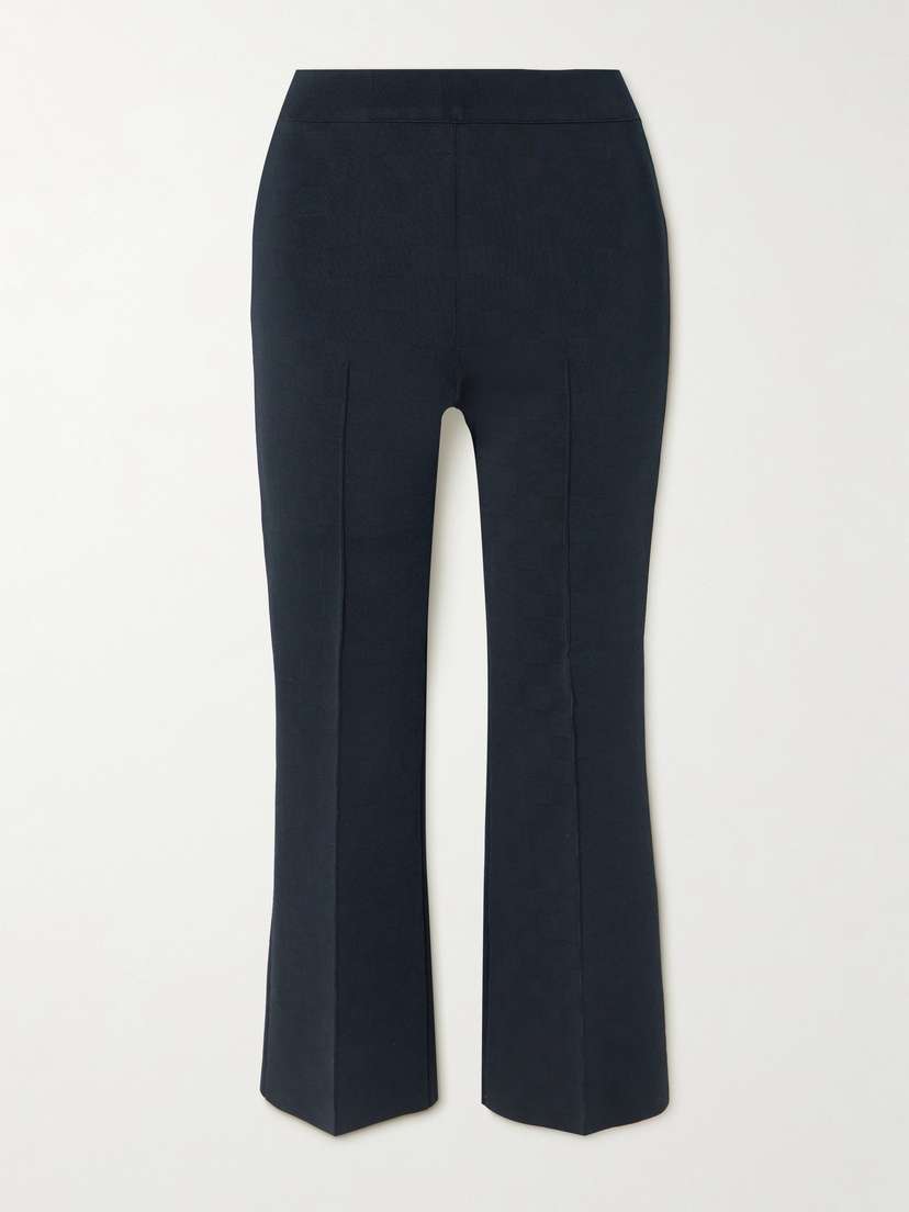 HIGH SPORT Nsfw Checked Jacquard-knit Flared Pants