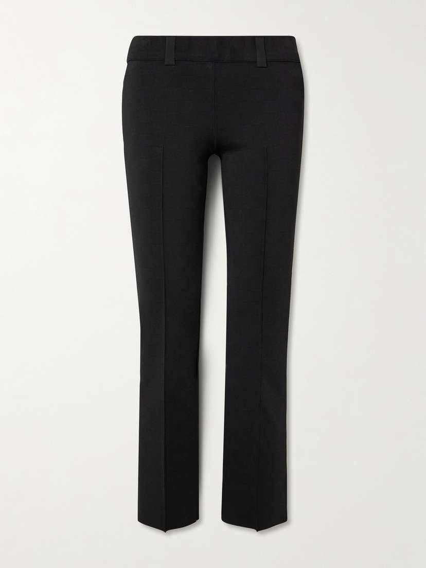 HIGH SPORT Nsfw Jules Checked Jacquard-knit Slim-leg Pants