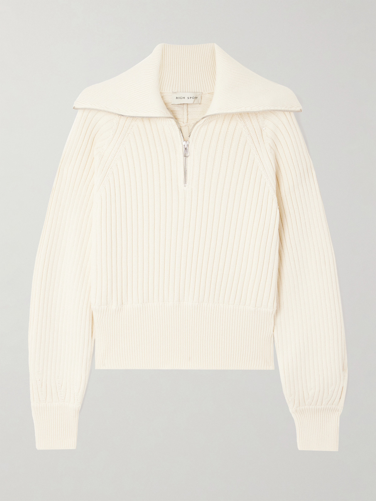 HIGH SPORT - Chester Ribbed Cotton-blend Sweater - Ivory