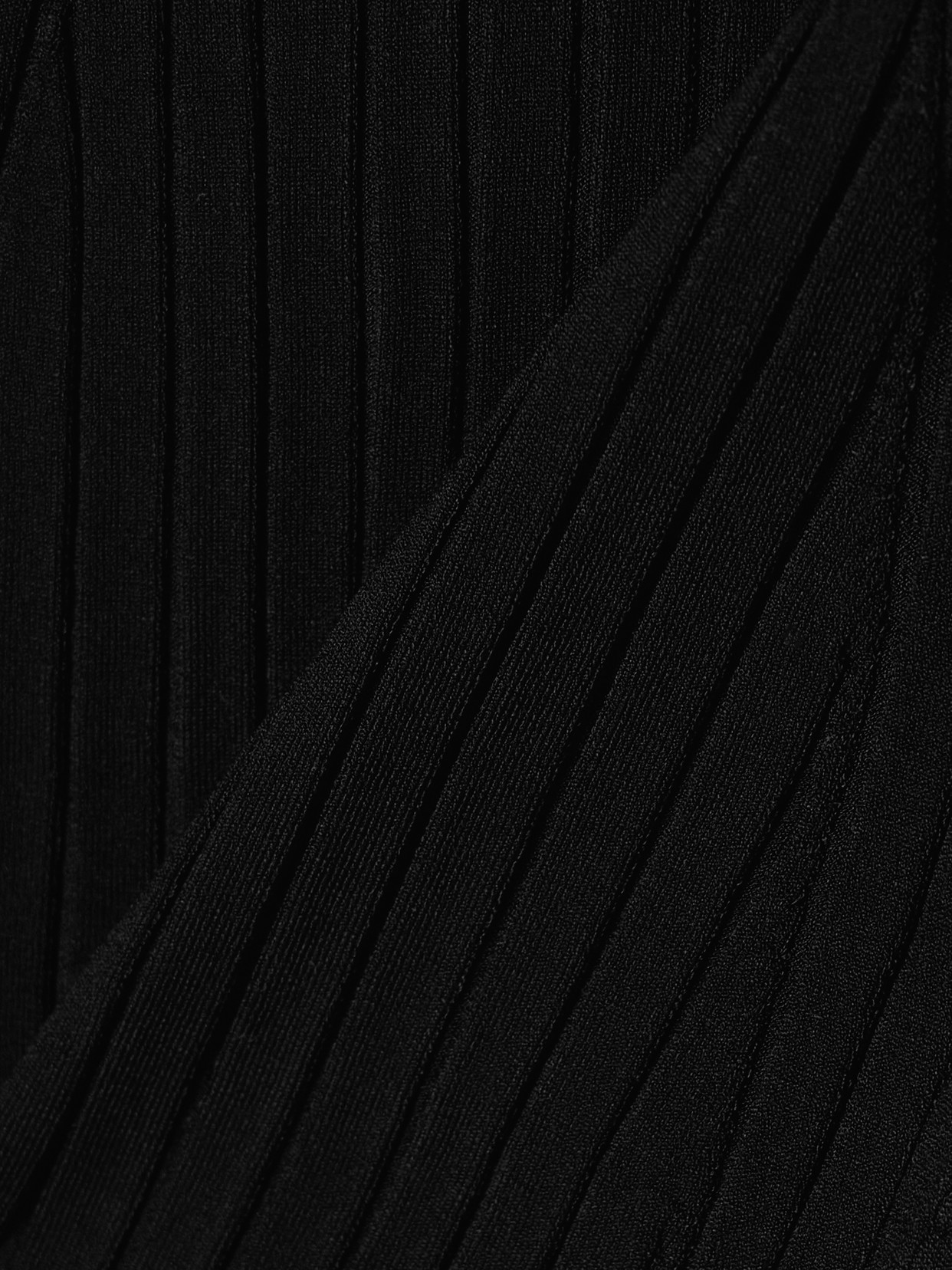 High Sport Pj Ribbed-knit Top In Black