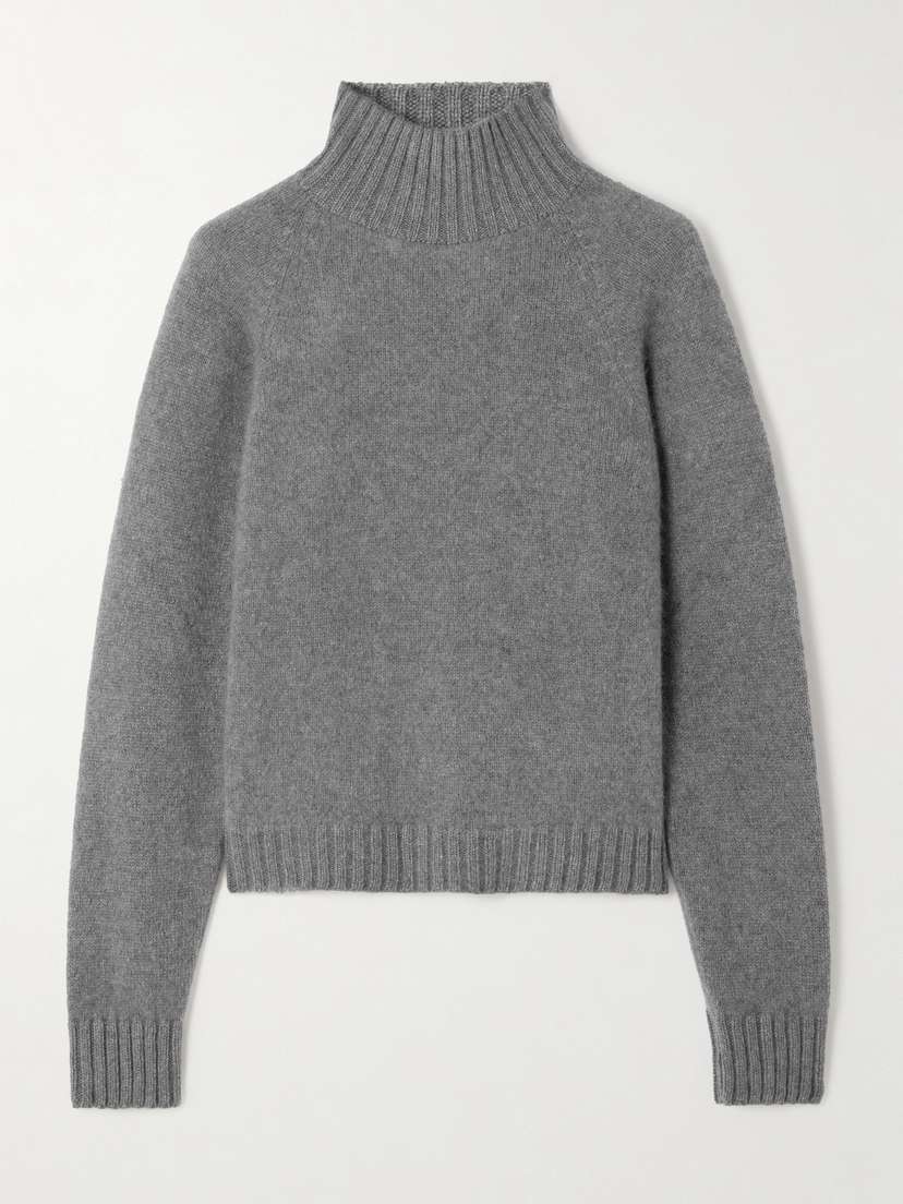 The Elder Statesman Cropped Cashmere Turtleneck Sweater