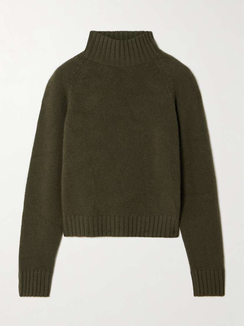 The Elder Statesman Cropped Cashmere Turtleneck Sweater